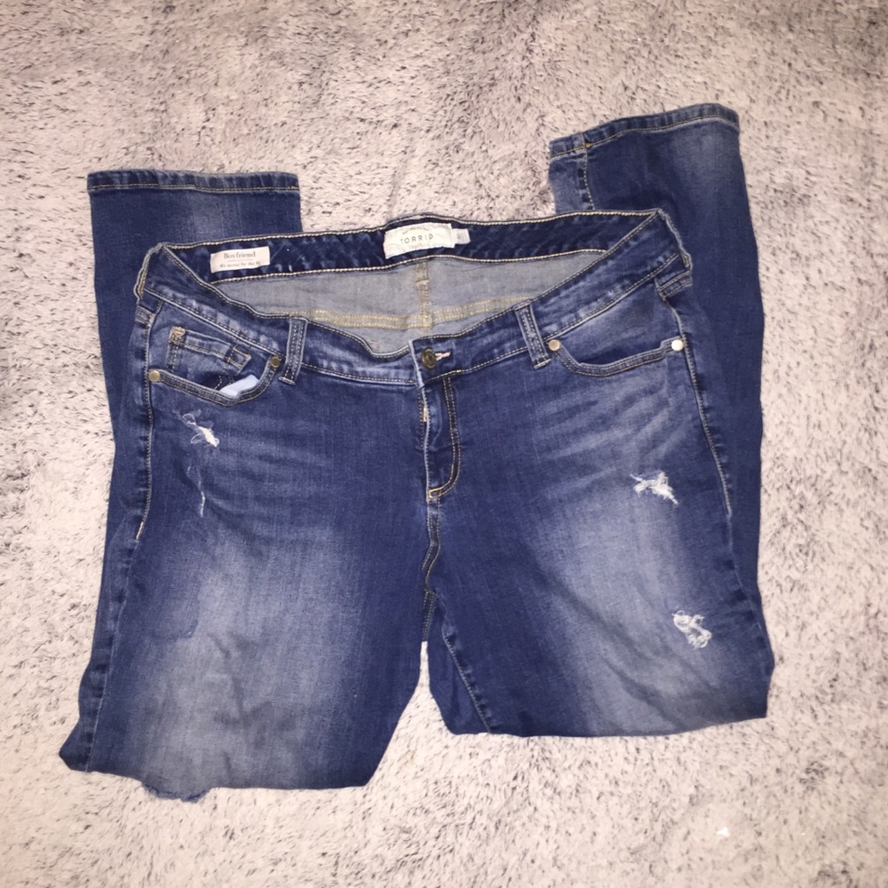 Torrid Distressed Boyfriend Jeans